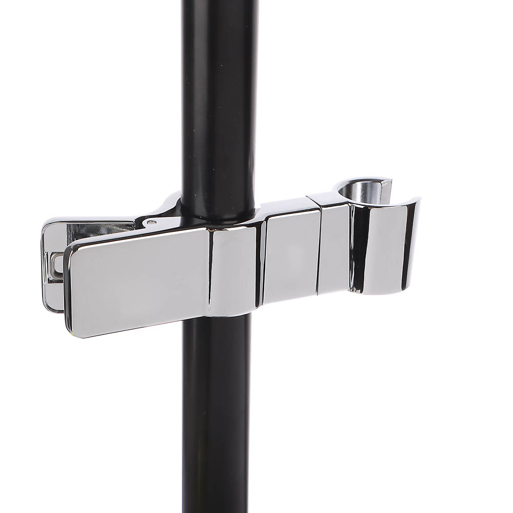 Держатель-прищепка для лейки душа, на штангу и стойку, универсальный, цинк, хром - #5