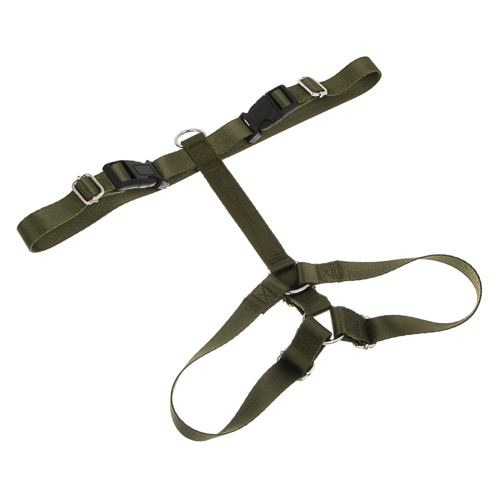 Шлейка для животных тм VETTA, нейлон, хаки/беж, обхват шеи 40-64см, обхват груди 50-74см, размер L - #3