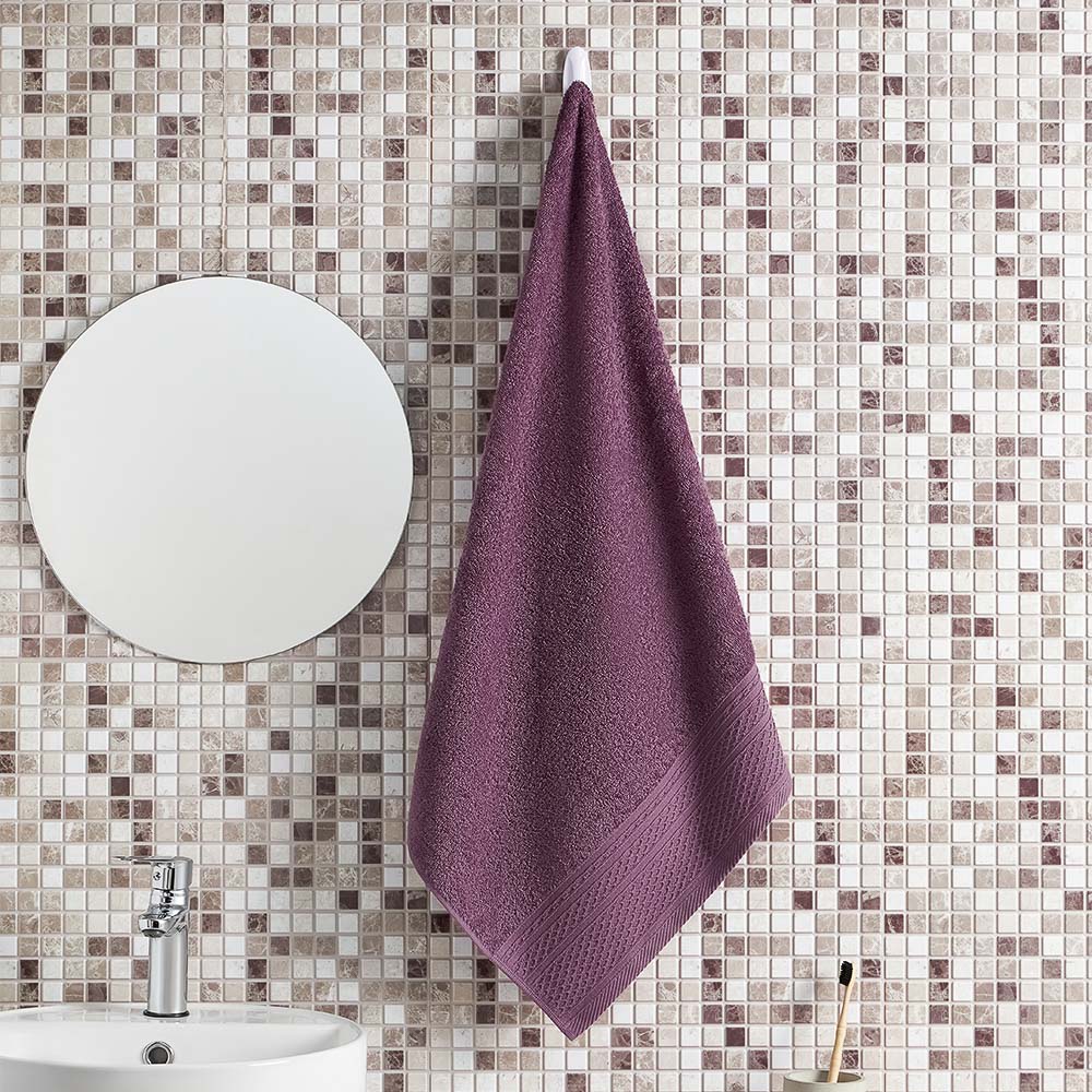 PROVANCE Хейзел Полотенце махровое, 100% хлопок, 70х130см, 400гр/м, сливовый - #8