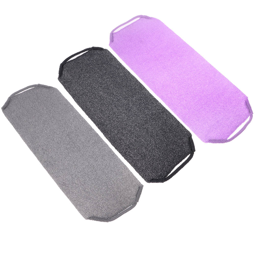 ЮL Мочалка пилинг японская для бани и душа с ручками, жесткая, полиэстер, 45х19см, 4 цвета, МС24-07 - #1