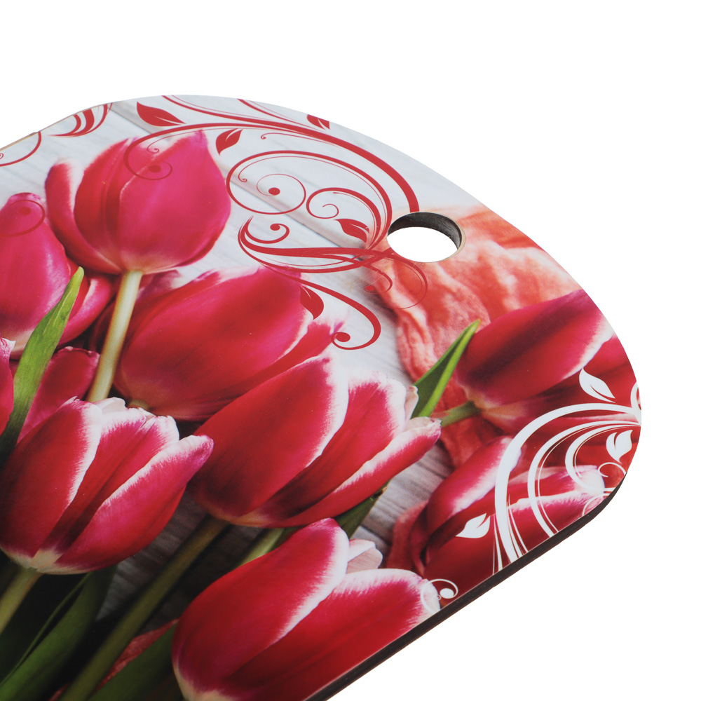 Доска разделочная "Цветы", 27x18x0,5см, фанера, 5 дизайнов - #6