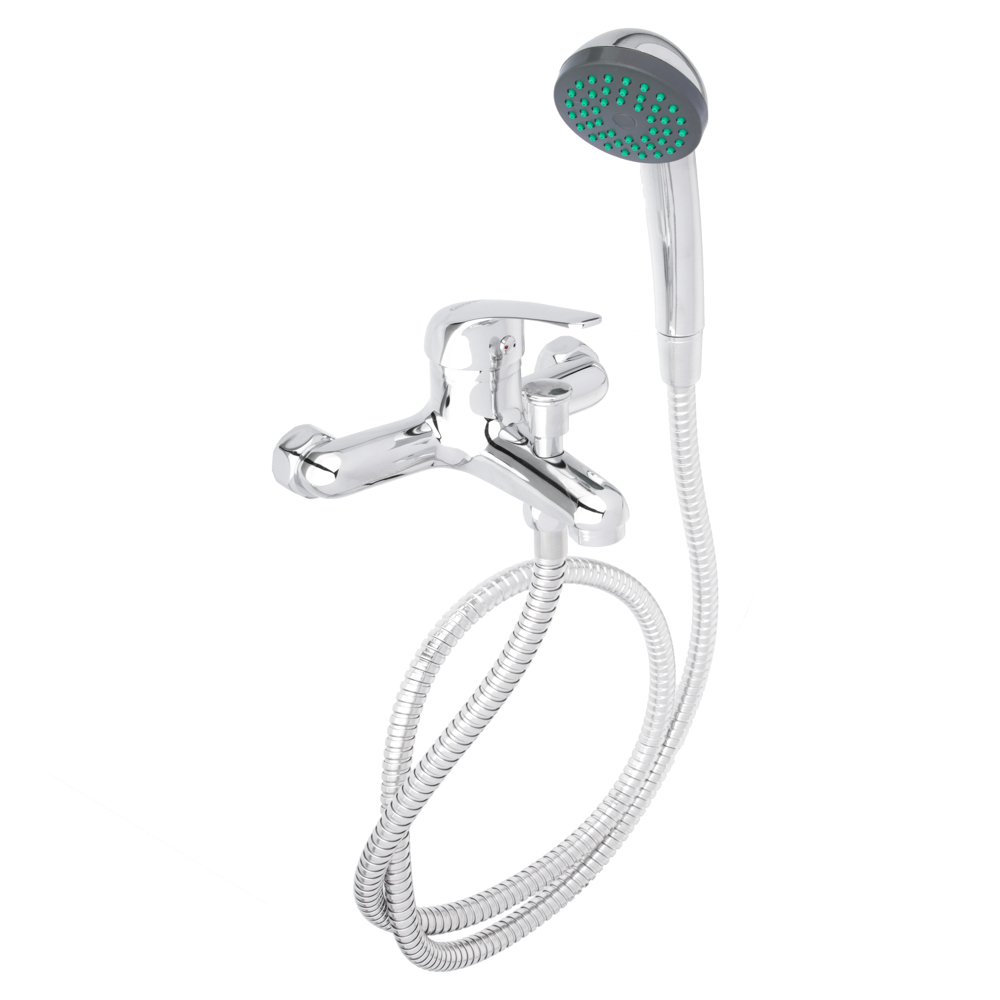 СоюзКран Смеситель для ванны с душем, короткий излив, керам. картридж 35мм, хром, цинк, SK07-M102 - #1