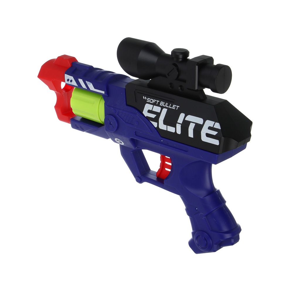 ИГРОЛЕНД Бластер "Меткий выстрел" с мягкими пулями, 12 пуль, ABS, 25х20х8 см, 2 дизайна - #6