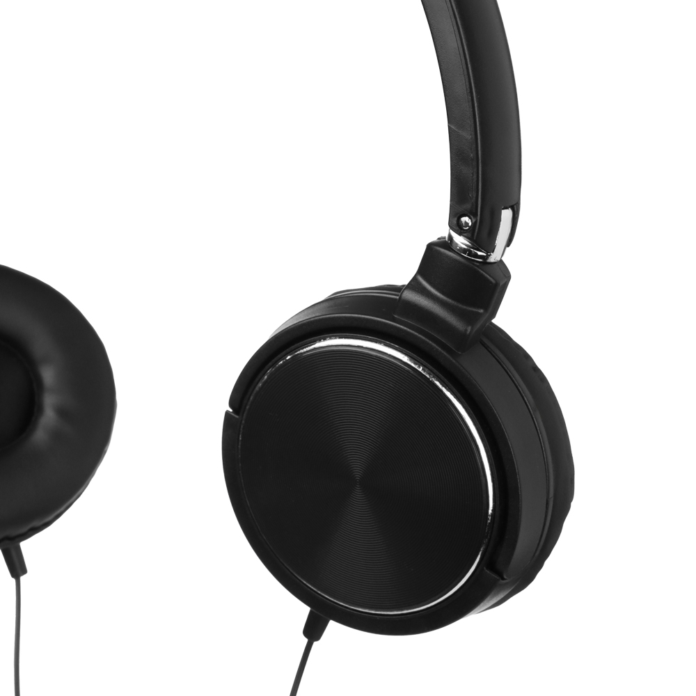 Наушники проводные накладные FORZA SonicWave, поворотные, пластик, кабель 120 см, чёрный - #5