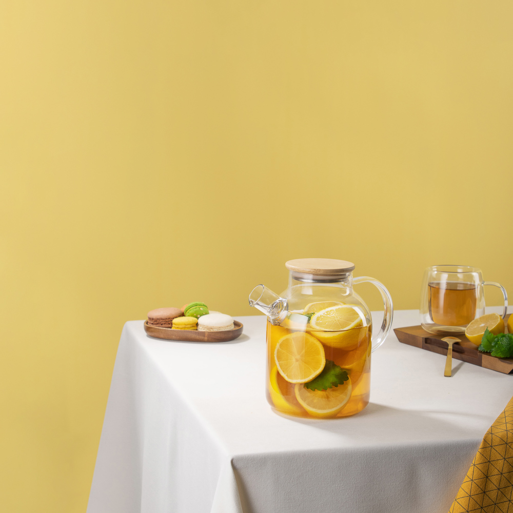 Чайник заварочный тм VETTA Эко, стекло, бамбуковая крышка, 1800мл - #12