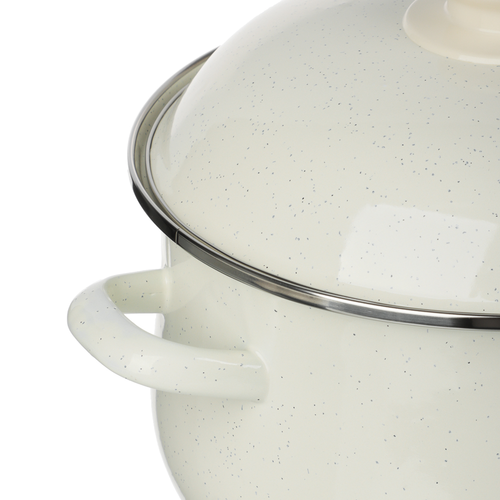 Кастрюля эмалированная VETTA Айвори, 24см, 5л, индукция - #3