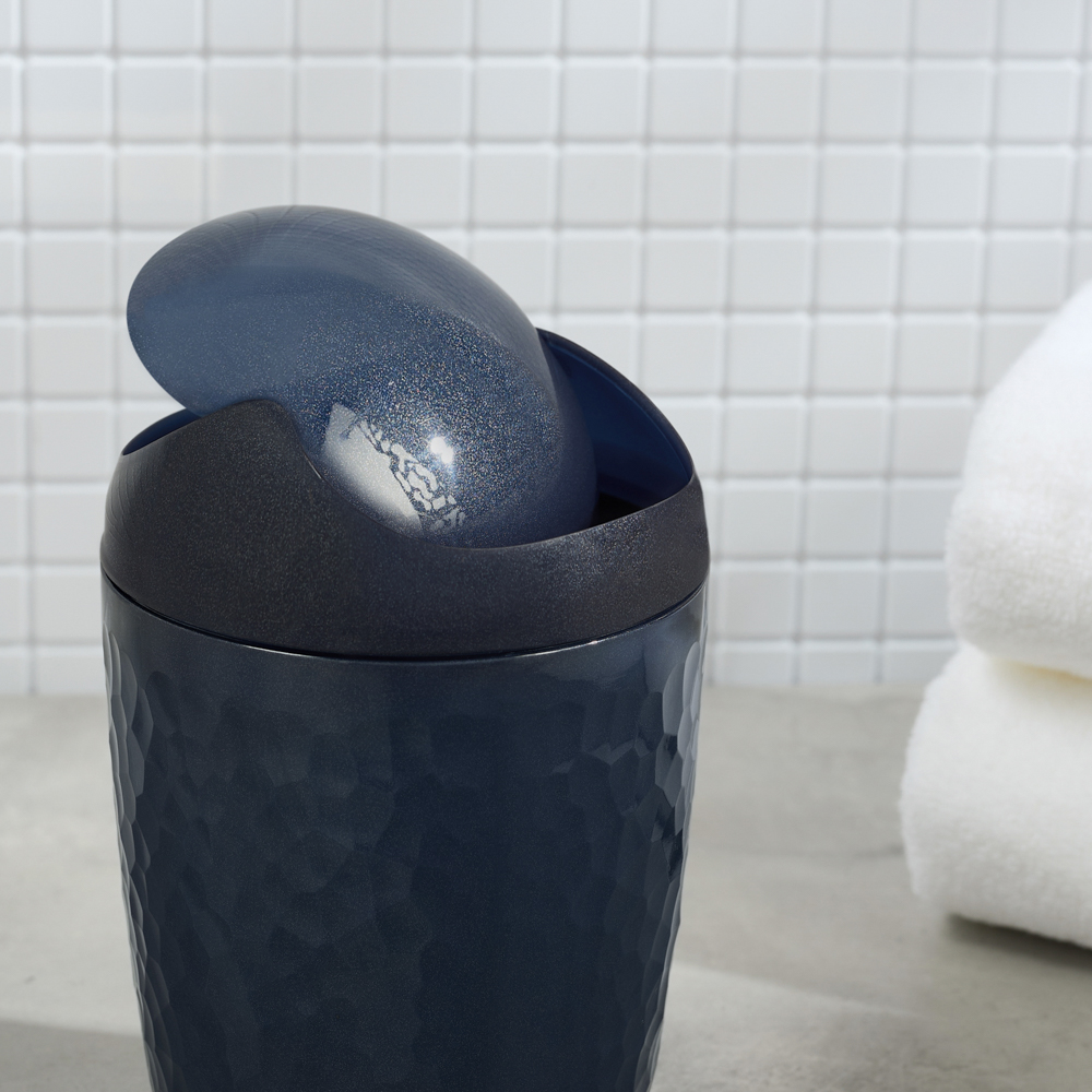 Контейнер для мусора настольный 1л, Luna, пластик, синий - #9