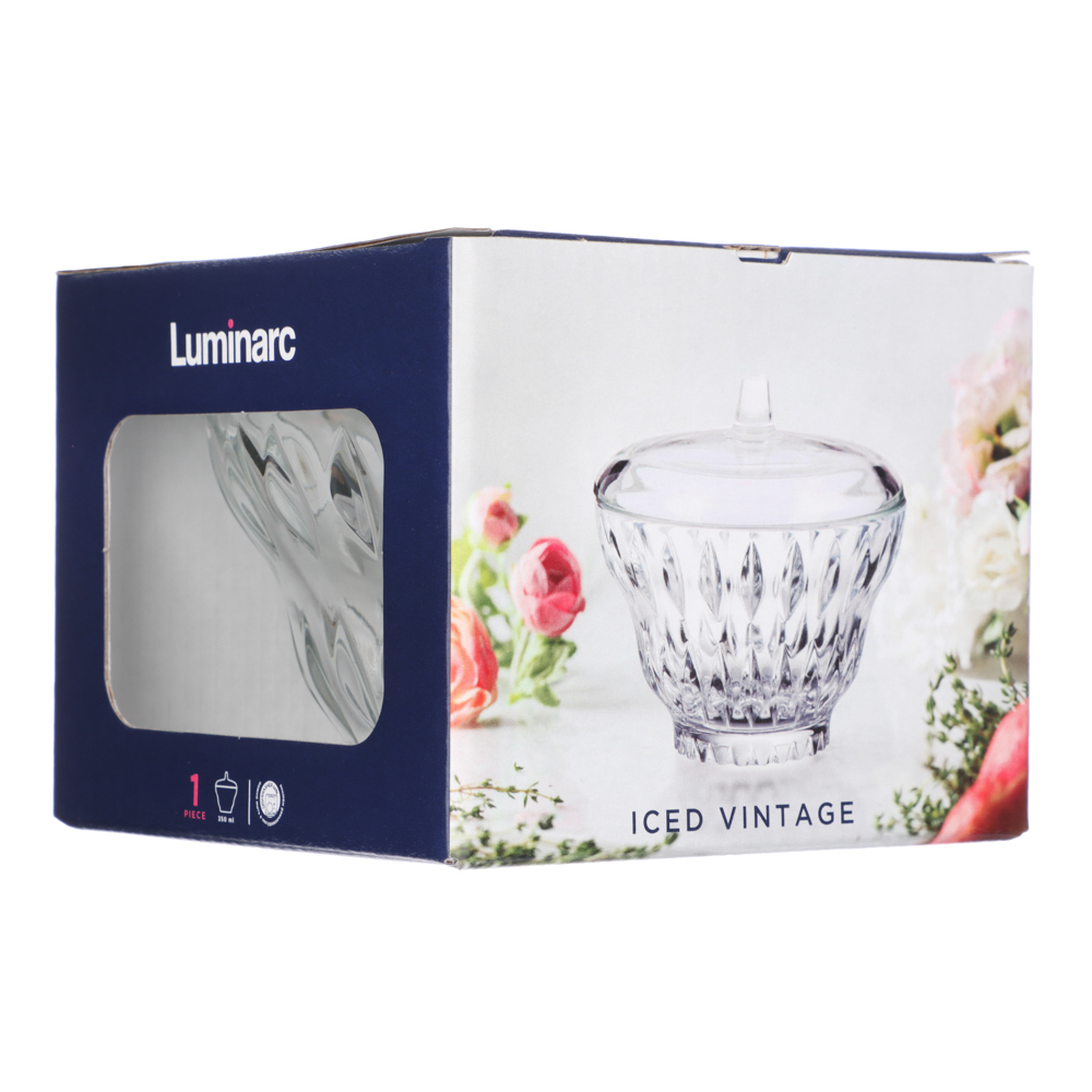 LUMINARC Сахарница с крышкой Айсд Диамант/Айсд Винтаж, стекло, 2 дизайна - #7