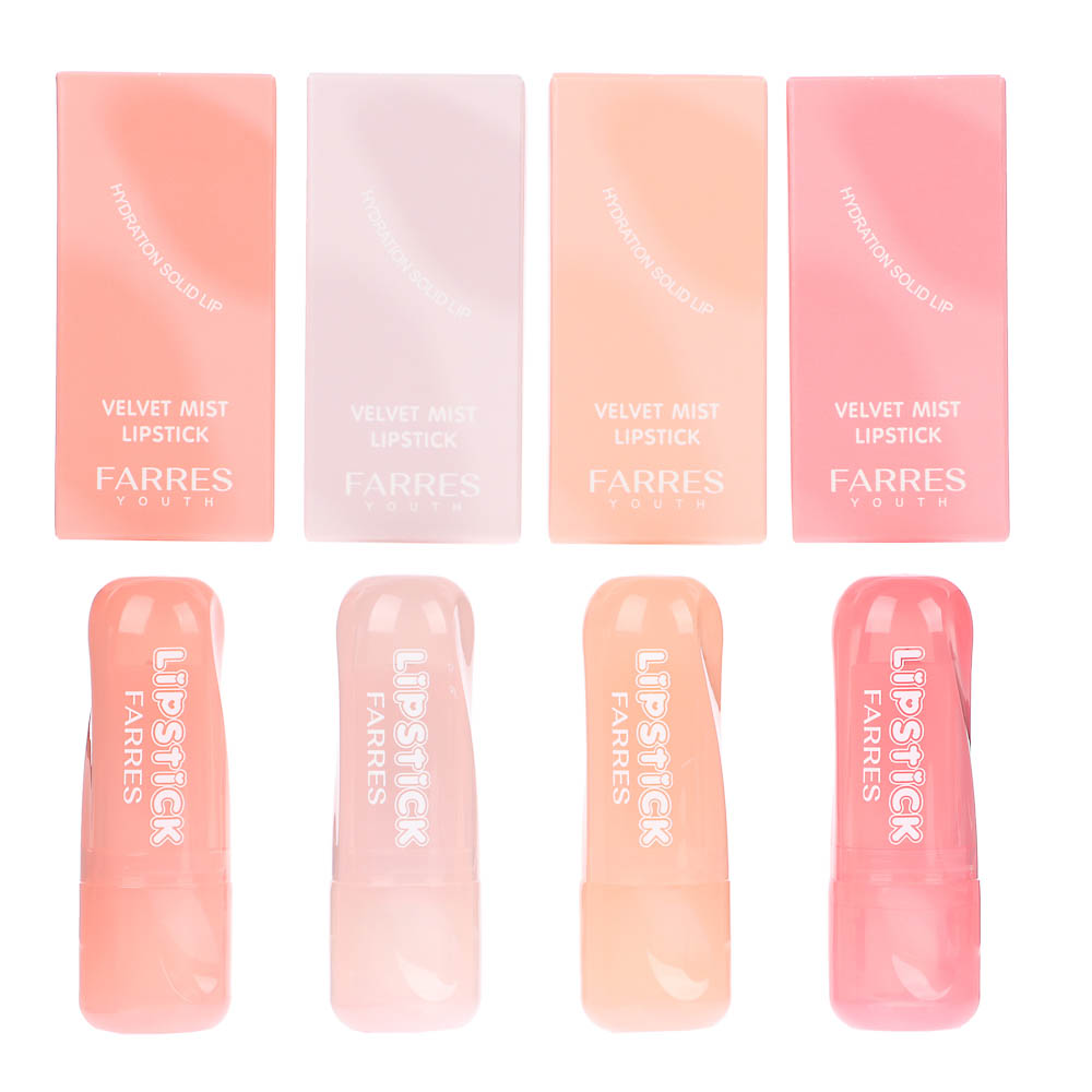 Помада вельветовая с эффектом тумана (с тестерами) тм Farres 3,6 г - #1