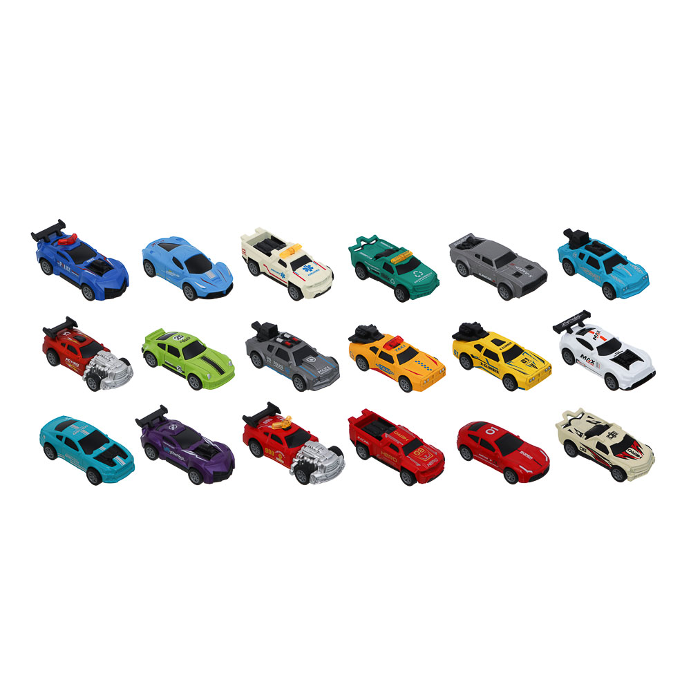 ИГРОЛЕНД Машинка "Мегагонка", инерция, металл, 10,9х13х3 см, 18 дизайнов - #2