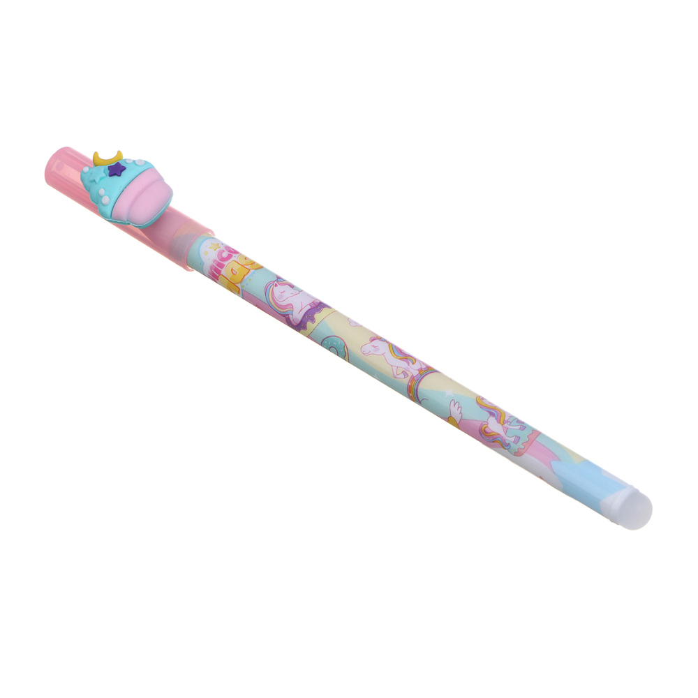 Ручка гелевая "пиши-стирай" синяя, фигурка "Фантазия", 6 дизайнов - #2