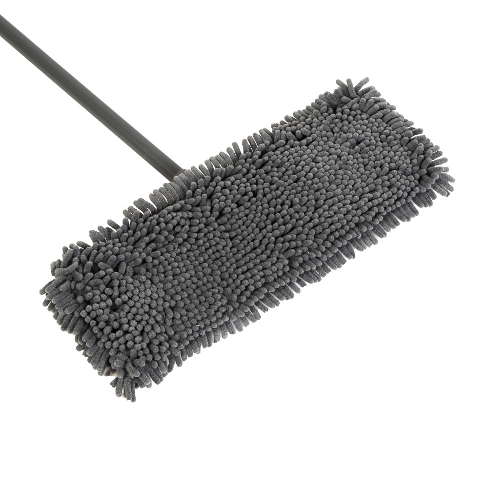 Швабра со сменной насадкой тм VETTA Премиум Грей, телеск. ручка 83-126см, микрофиб. 44x15см, шенилл - #4