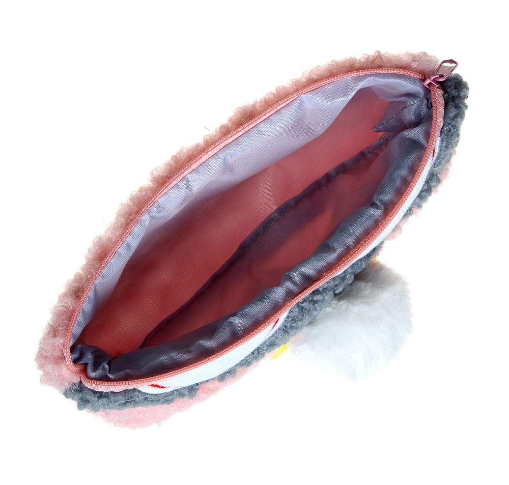 Пенал треугольный 20х8,5х3см, плюш, аппликация в форме цыпленка, 4 дизайна, ПВХ бокс - #5