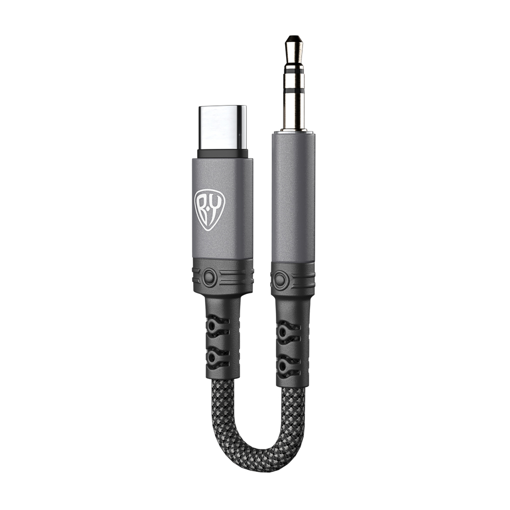 Аудиокабель Type С-AUX (M) 3.5мм mini jack 4pin BY SoundCore, 1.2 м, позолоченный, нейлон, черный - #3