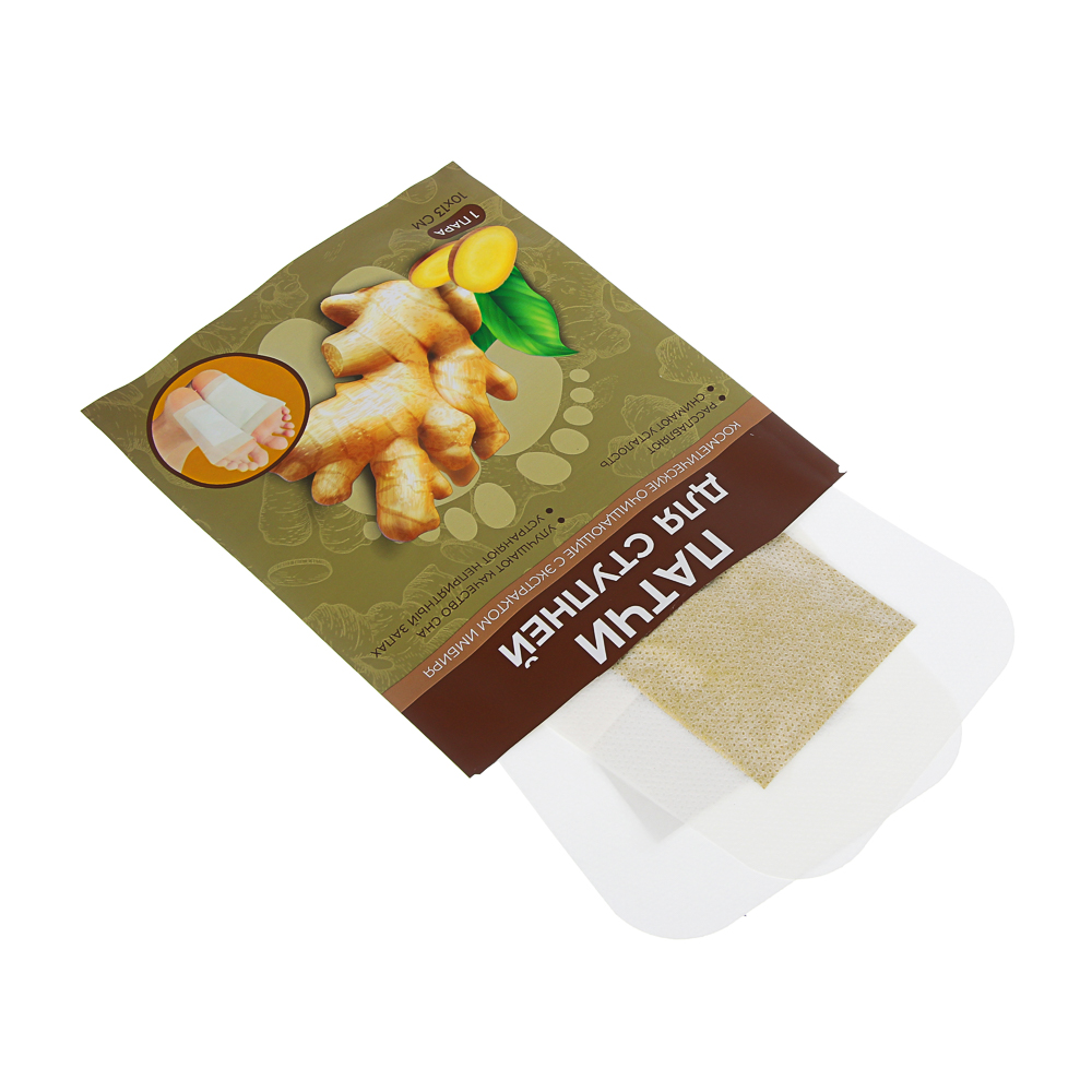 Патчи для ступней очищающие с экстрактом имбиря, 1 пара, 10х13см - #3