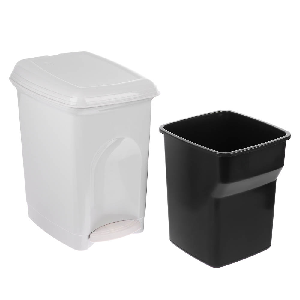 Контейнер для мусора с педалью, 7л, 19,5х23,5х28 см, цвет светло-серый - #3