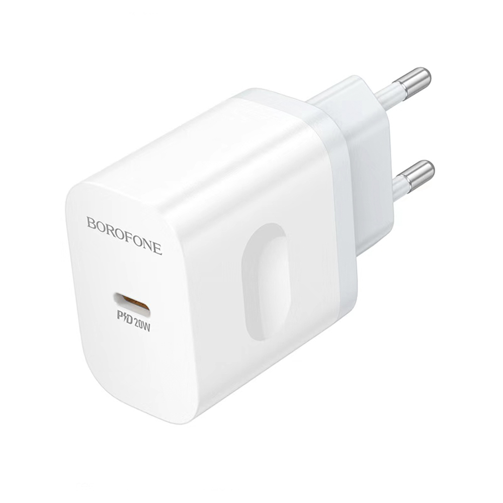 Сетевое зарядное устройство BOROFONE модель BA99A, USB-C PD 20 W, цвет: белый - #4