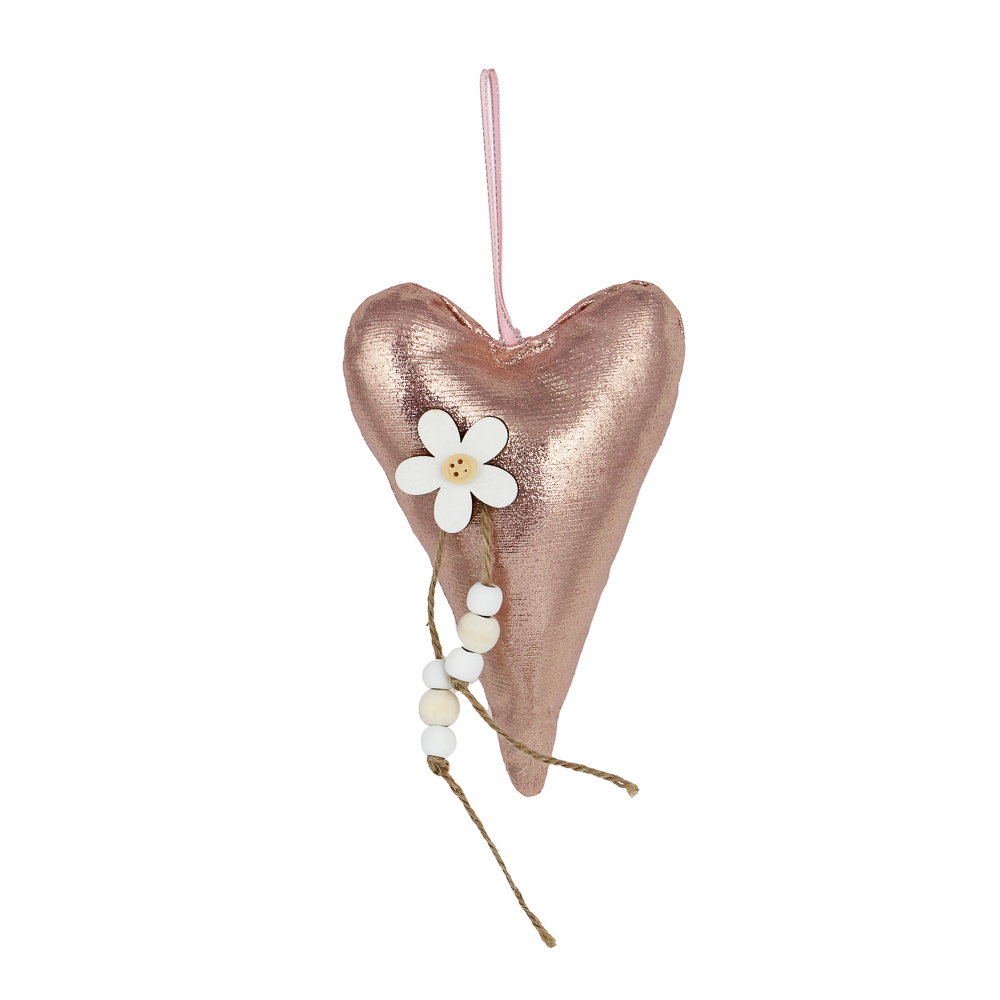 Декор-подвеска "Сердце с цветком" - #1