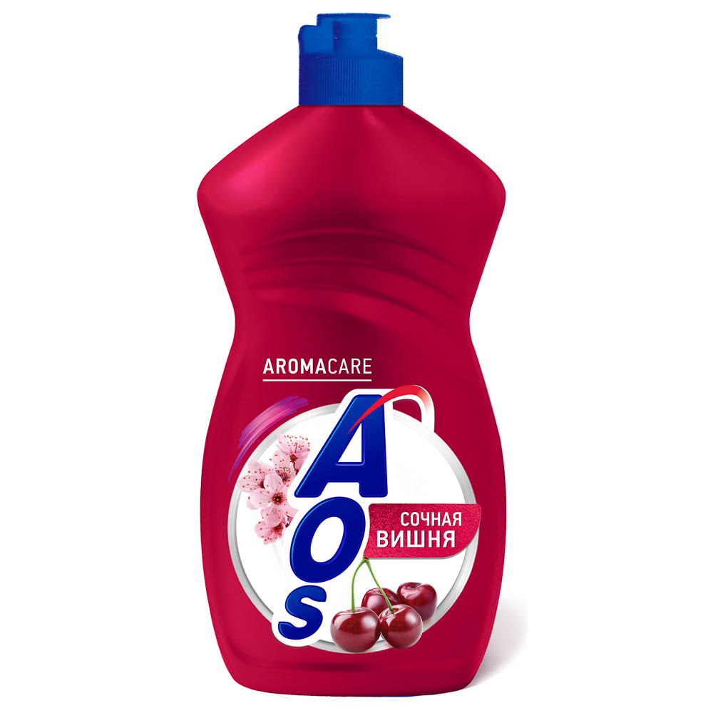 Средство для мытья посуды AOS Бальзам/Алоэ вера/Лимон/Вишня,п/б,450г - #2