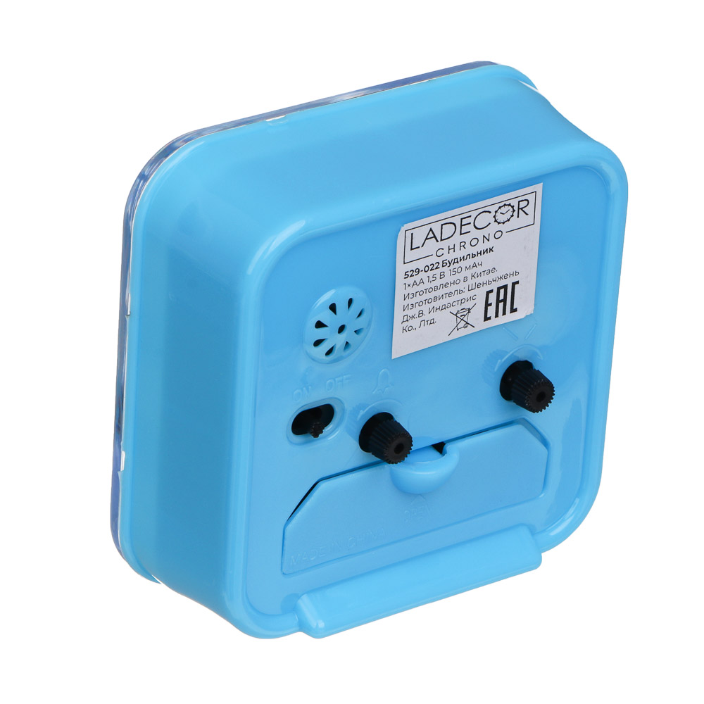 LADECOR CHRONO Будильник, 8,5х8,5х3,5см, 1xAA, пластик, 4 цвета - #4