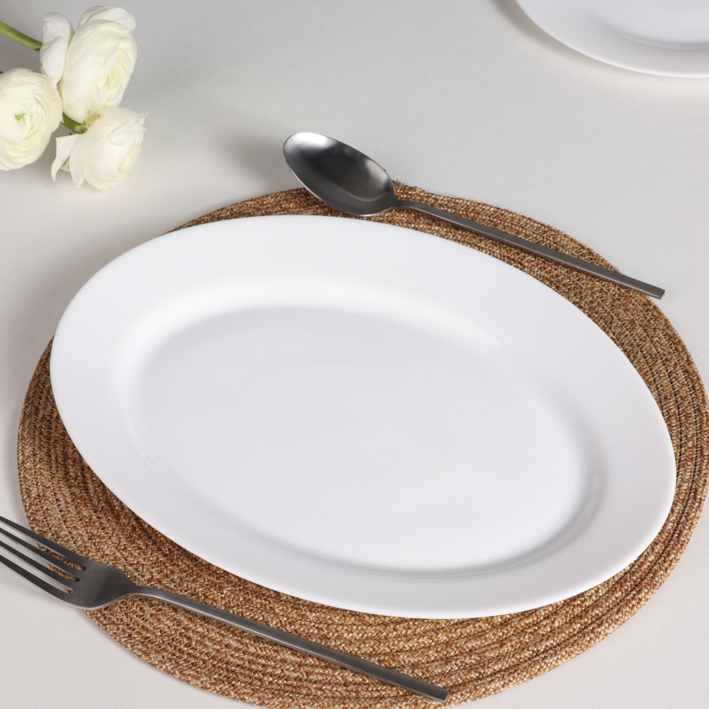 MILLIMI Белана Блюдо овальное, опаловое стекло, 30,5см - #4