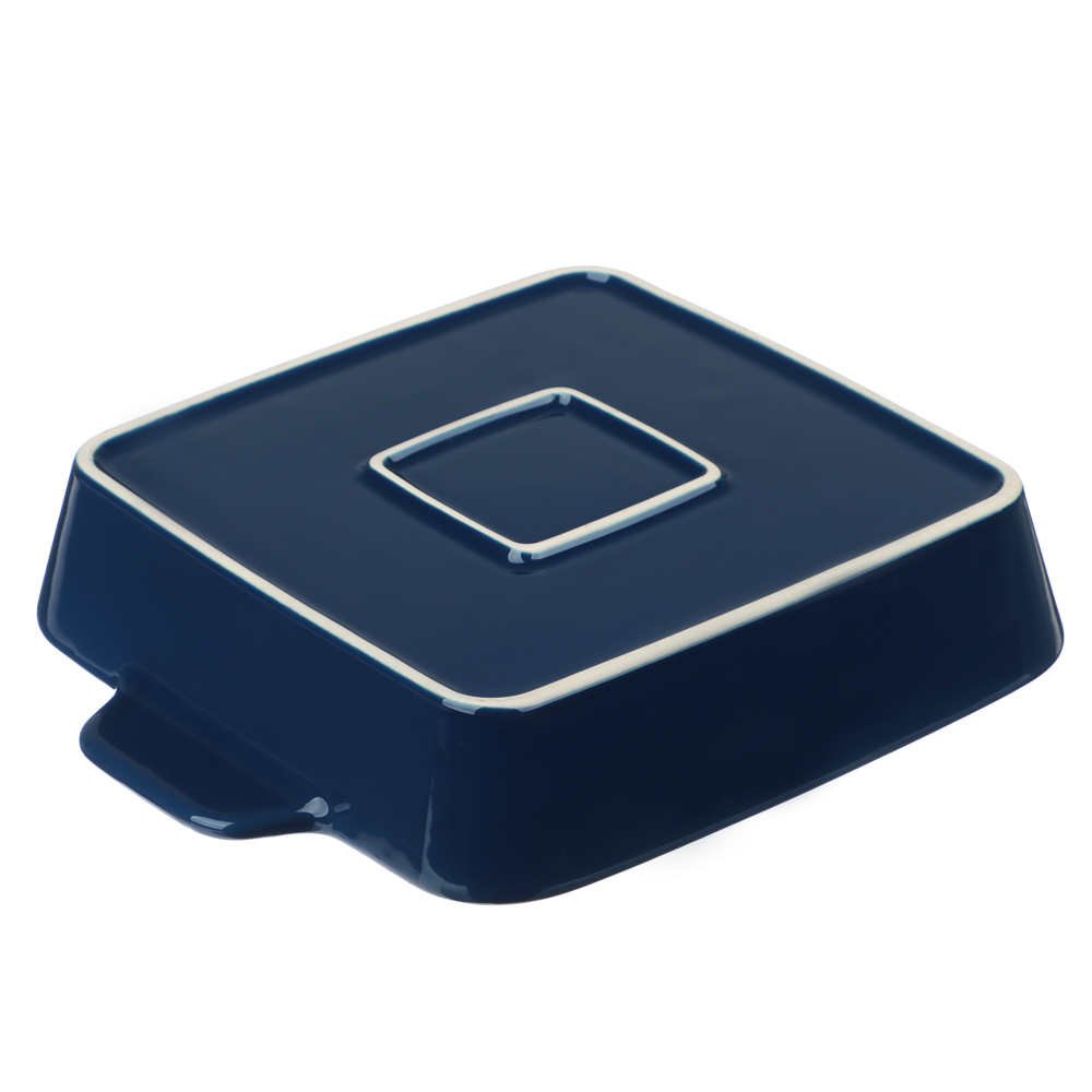 Форма для запекания и сервировки квадратная 26х21х5см тм MILLIMI цветы, керамика - #8