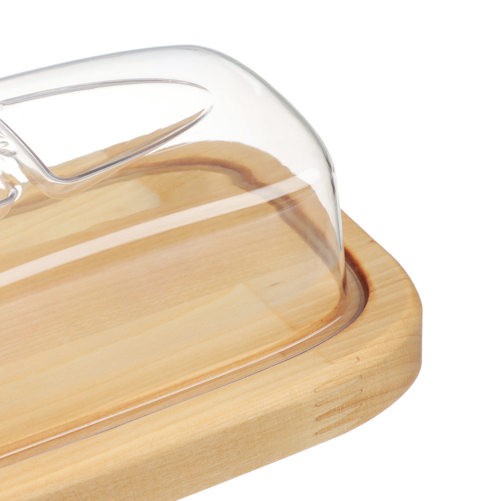 Масленка 18х12х7см, пластик, дерево - #2