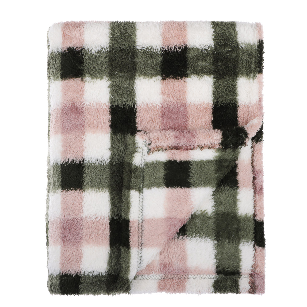 PROVANCE Кантри Плед клетка тедди, 150х200см, 100% полиэстер - #1