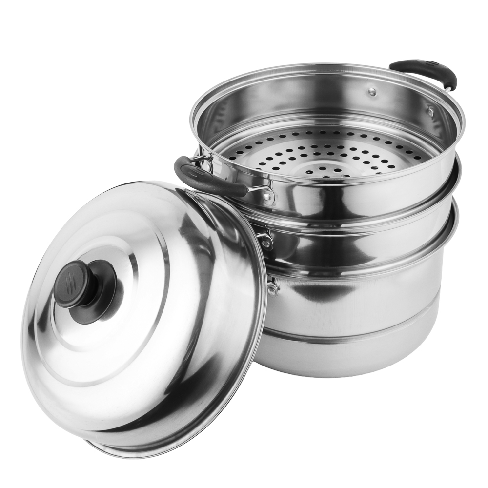 Мантоварка, 28см, нержавеющая сталь, 3 яруса - #6