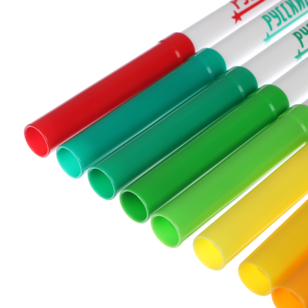 BY Русские Супергерои Фломастеры, 50цветов, большие, смываемые, пласт.бокс - подставка - #10