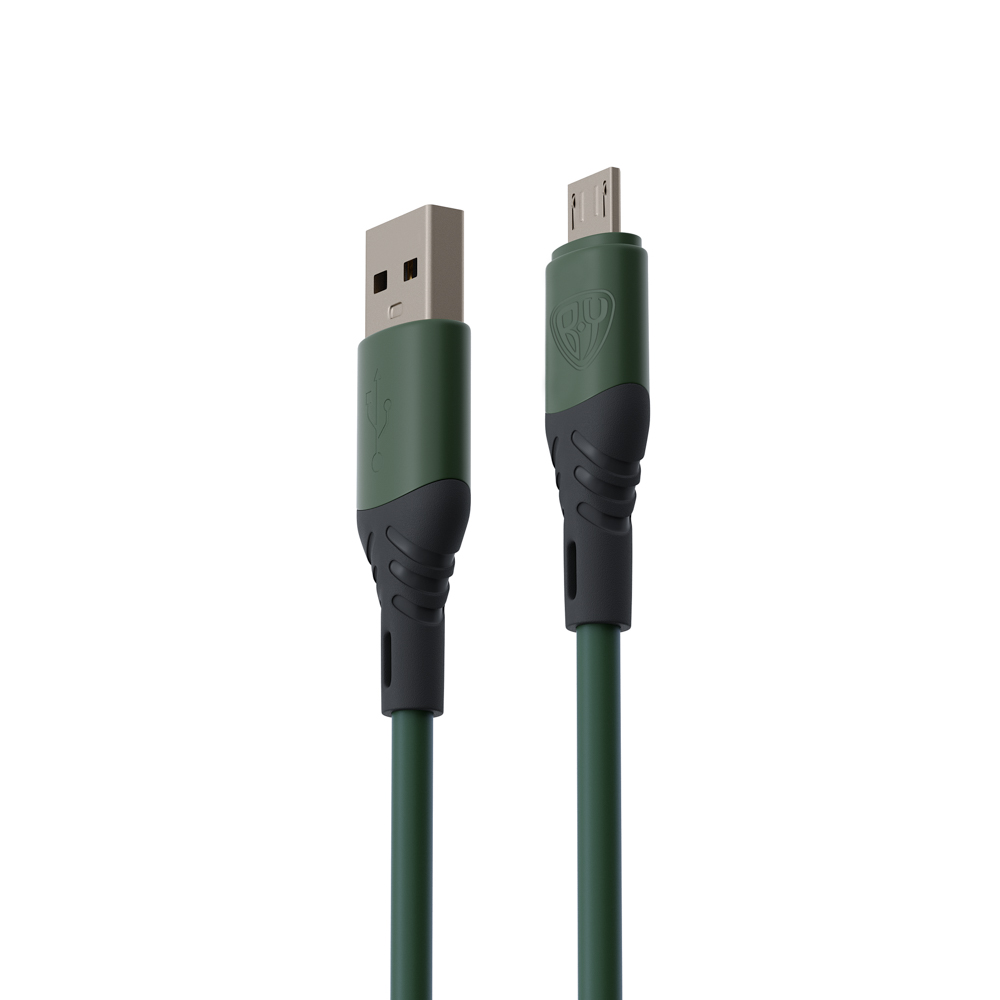 BY Кабель для зарядки Карнавал Micro USB, 1м, 2,4А, зеленый - #3