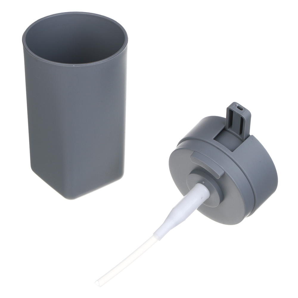 VETTA Дозатор для жидкого мыла, пластик, 350 мл, 14,5x9,5x7 см, серый - #2