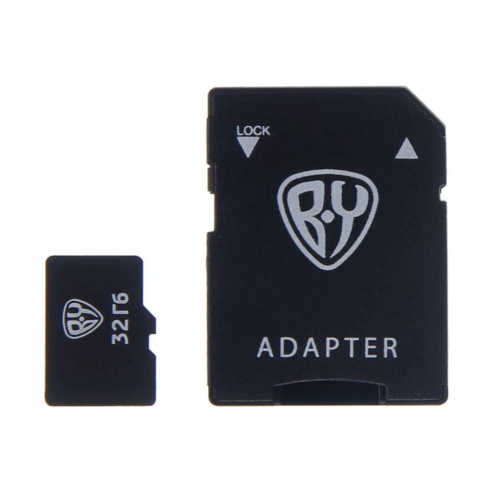Флеш-карта памяти microSD BY 32Гб, 10 класс с адаптером SD - #1