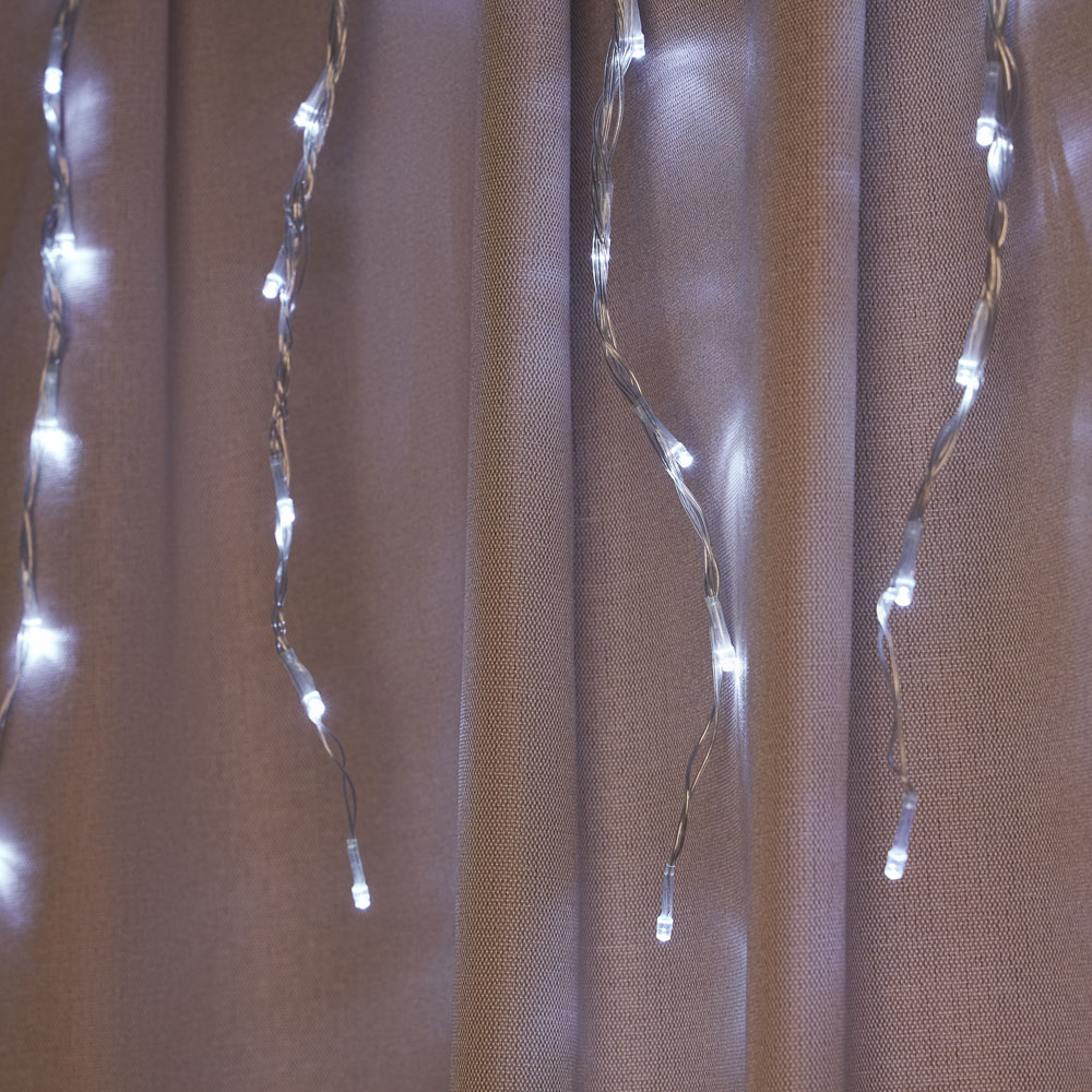 СНОУ БУМ Гирлянда эл. бахрома 2,5х0,6м, 128LED*белый, эффект водопада, 8 реж, пп, коннектор, 220В - #10