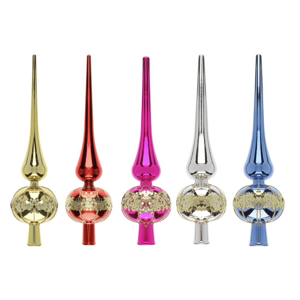 СНОУ БУМ Наконечник на елку "Пика" 23 см, пластик, глиттер, 5 дизайнов, 26-768 купить с выгодой в Галамарт