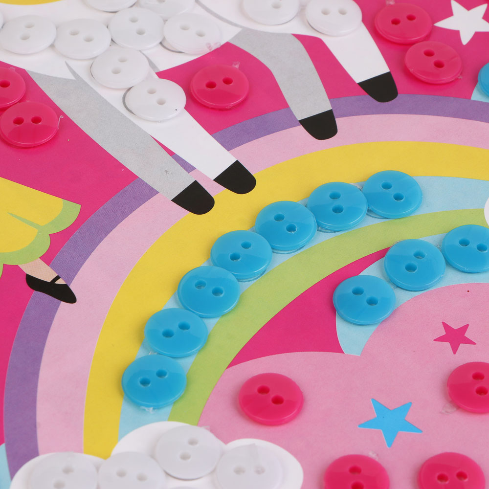 ХОББИХИТ Аппликация пуговками картон, пластик,19х27х0,1см, 8 дизайнов - #7
