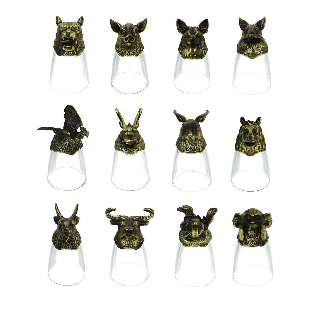 Набор стопок стеклянных Знаки зодиака 12пр, бронза - #1