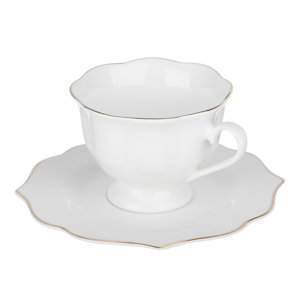 Набор чайный 2 пр., 175мл, MILLIMI, Лаура с золотой отводкой, фарфор - #2