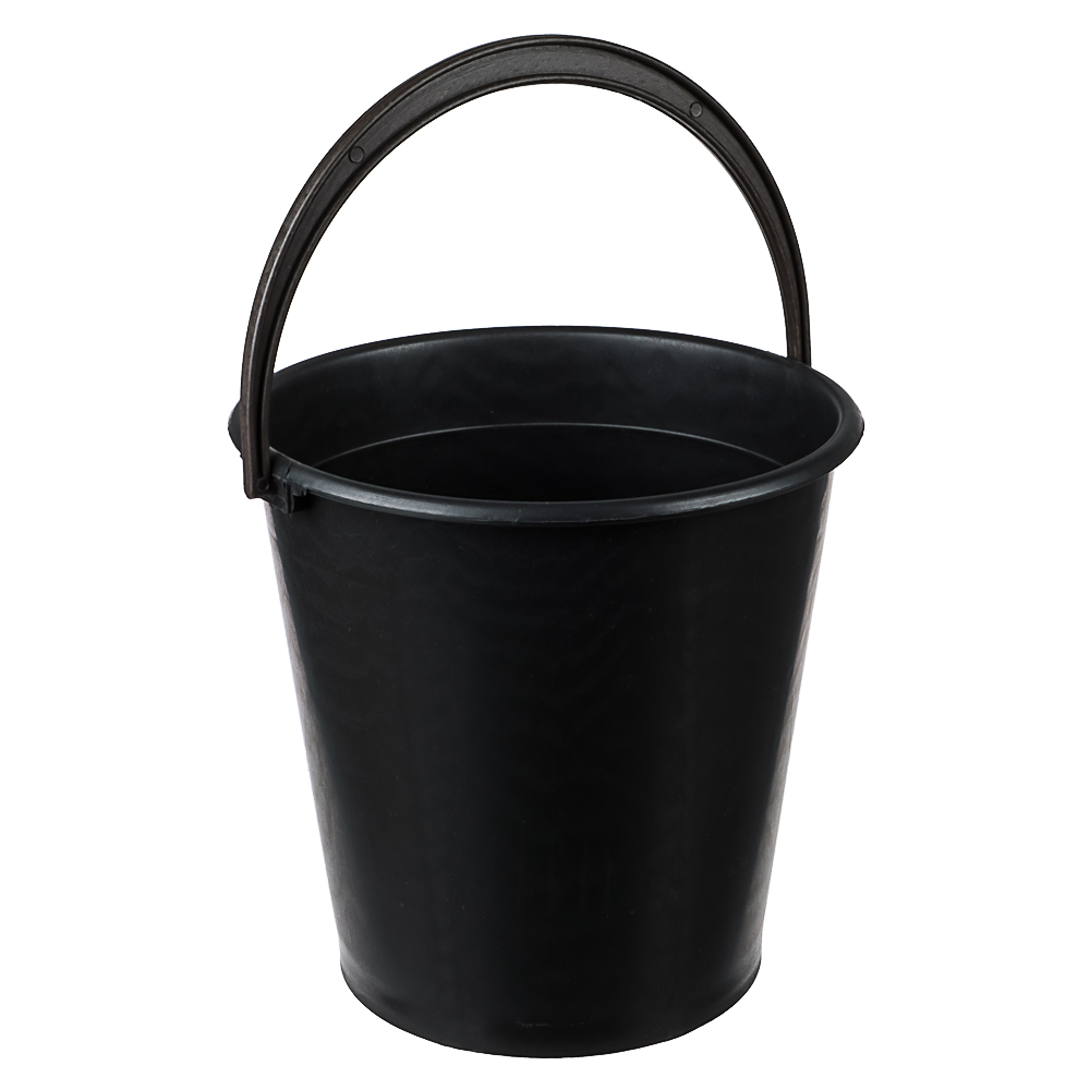 Ведро пластмассовое 10 л, хозяйственное, цвет черный - #1