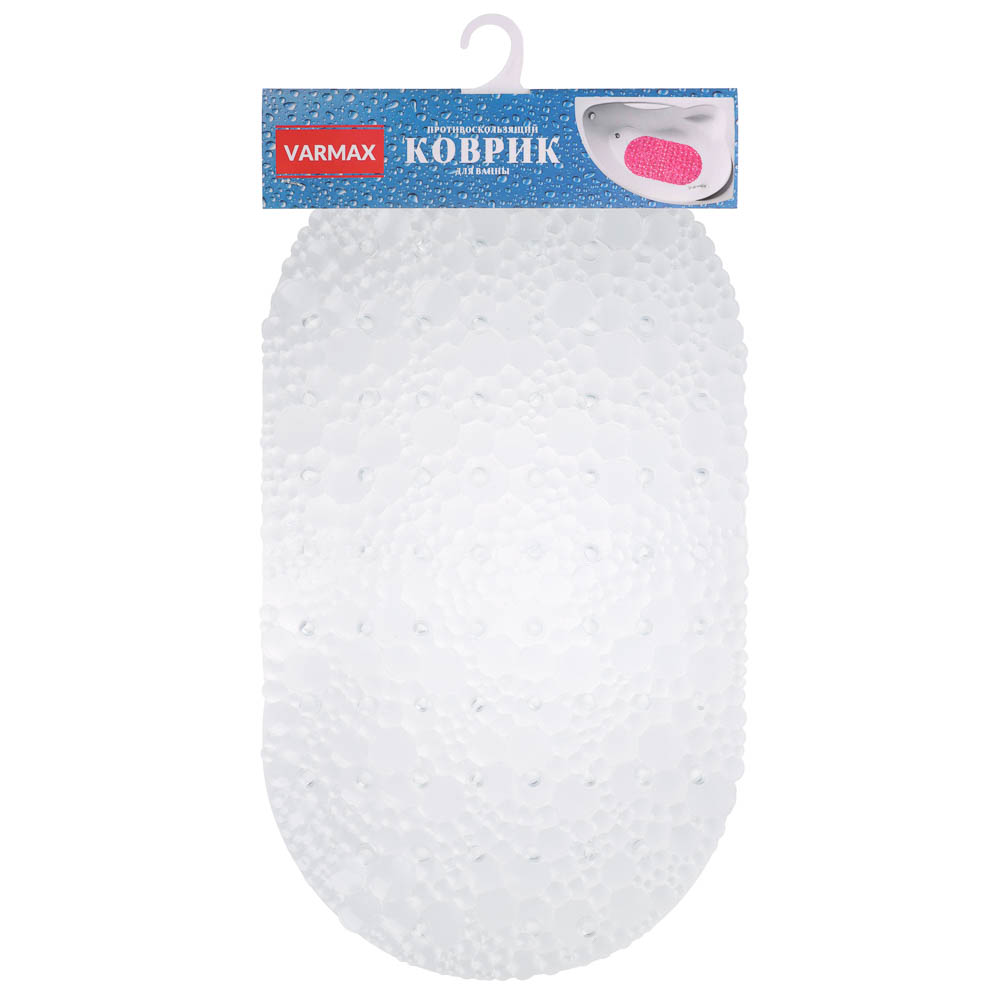 Коврик противоскользящий в ванную "Линза" 67см*38см, прозрачный - #4