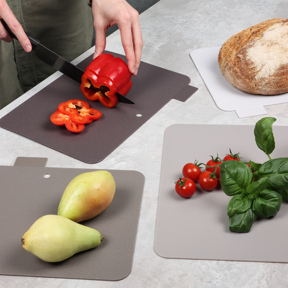 SATOSHI Набор досок разделочных на подставке 5пр 30х24х0,2см, пластик - #16