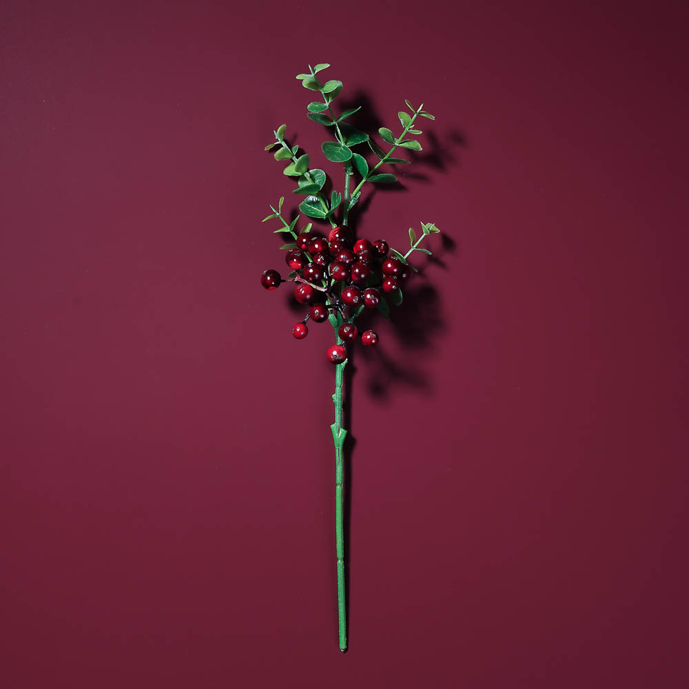 LADECOR Ветка с ягодами искусственная, 34 см, пластик, ткань - #14