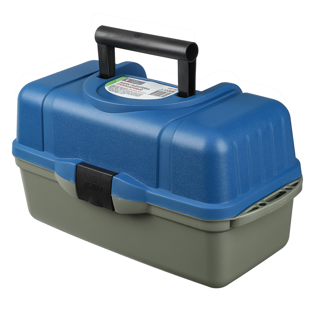 AZOR FISHING Ящик рыболова трехполочный, 45x22,x24см, пластик, синий (MB-PL-07_2) - #4