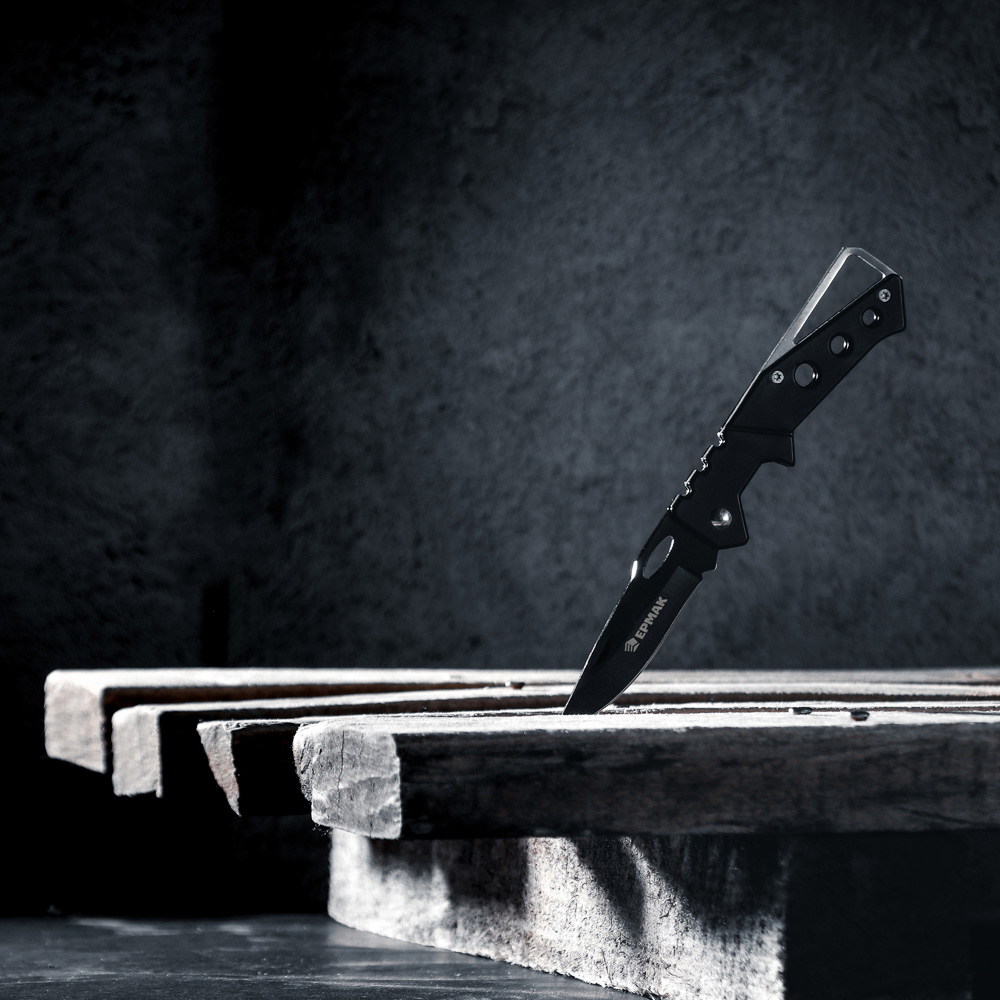 ЕРМАК Нож туристический складной 17 см. толщина лезвия 1,8 мм, нерж. сталь, арт.3 - #7