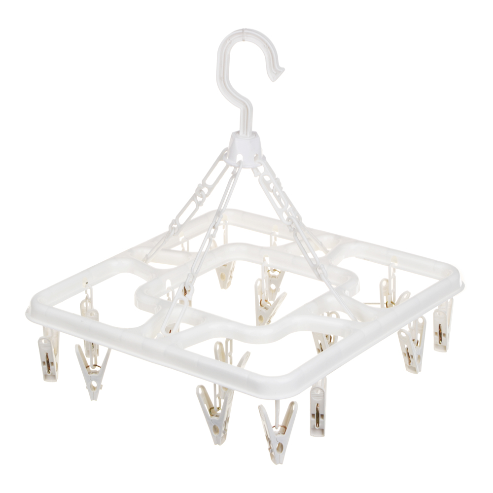 VETTA Сушилка для белья подвесная квадратная с прищепками 16 шт., пластик, 3 цвета - #1