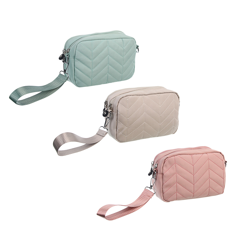 Сумка женская с 2-мя отделениями на длинном ремне тм ЮL Mint, полиэстер, 20х13х5,5см, 3 цвета - #1