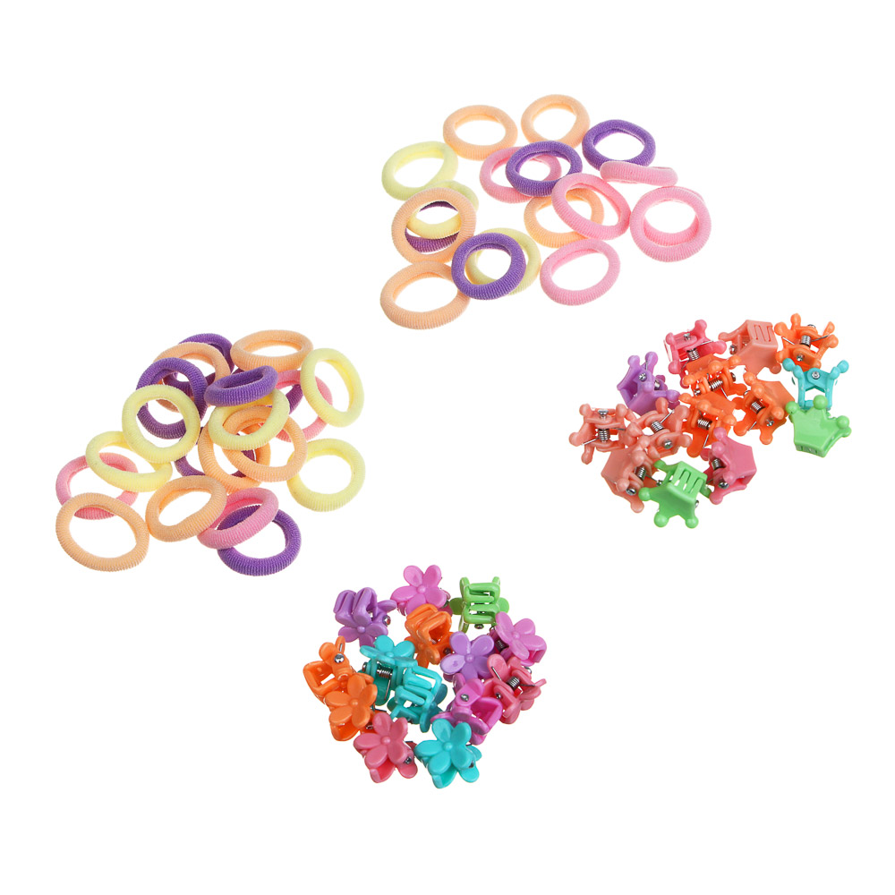 Набор детских резинок и крабиков BY Русские супергерои в футляре, полиэстер, пластик - #4