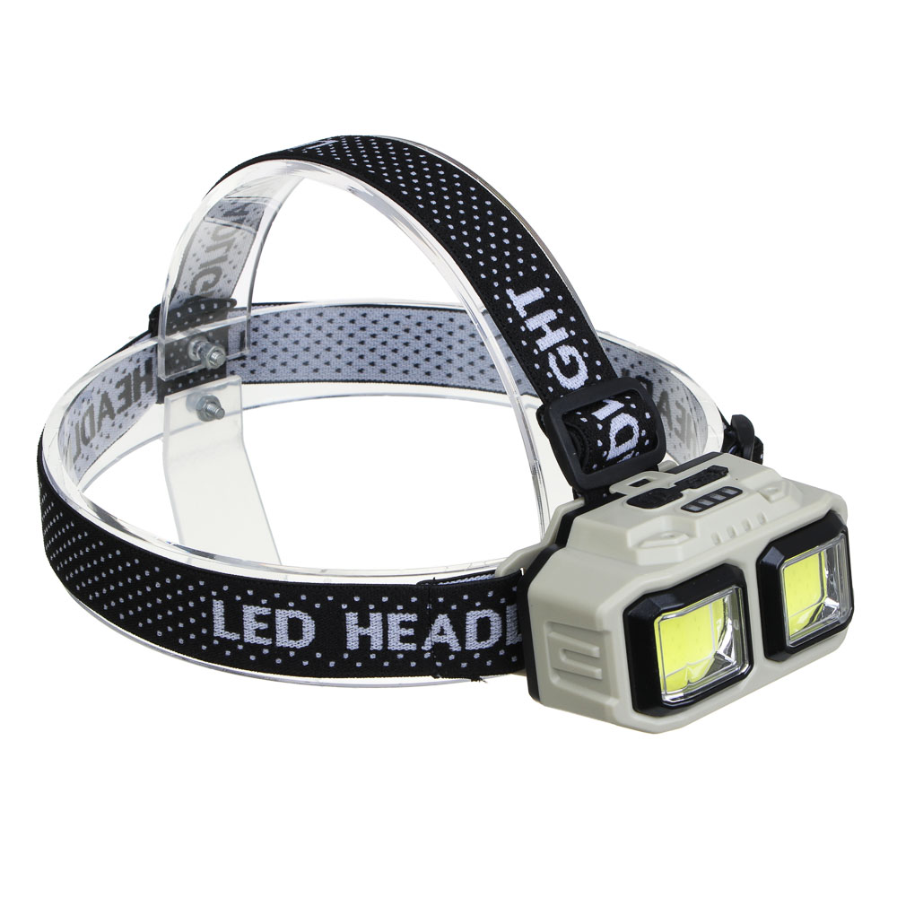 Фонарь налобный тм ЕРМАК,съемный аккумулятор,2СОВ,4 режима,1200мАч,Type C,красный свет,85х51х51 мм - #1