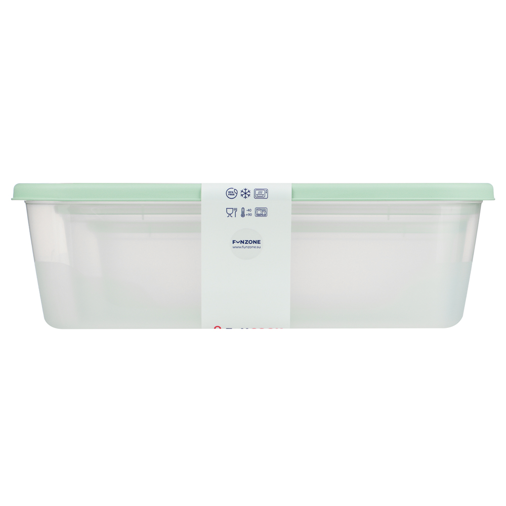 Набор прямоугольных контейнеров пищевых 3шт (1л; 1,7л; 2,7л), пластик - #9