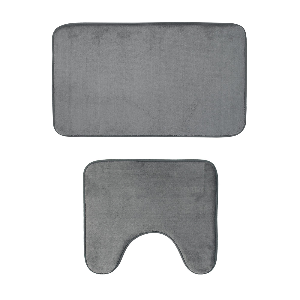 Набор ковриков для ванной комнаты тм VETTA Коралл, 75х45см + 45х40см, микрофибра, 4 цвета - #1